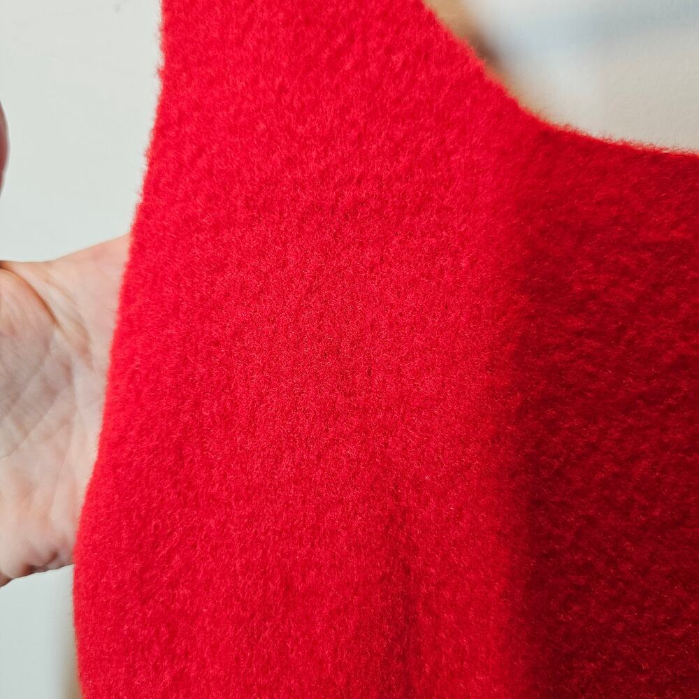 A New Day Red‎ Soft V-neck Sleeveless Sweater Tank Top Size Medium - Picture 7 of 9